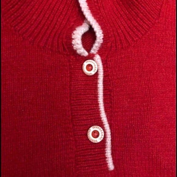 Vintage 50s Red Adorable child’s sweater - Picture 4 of 5